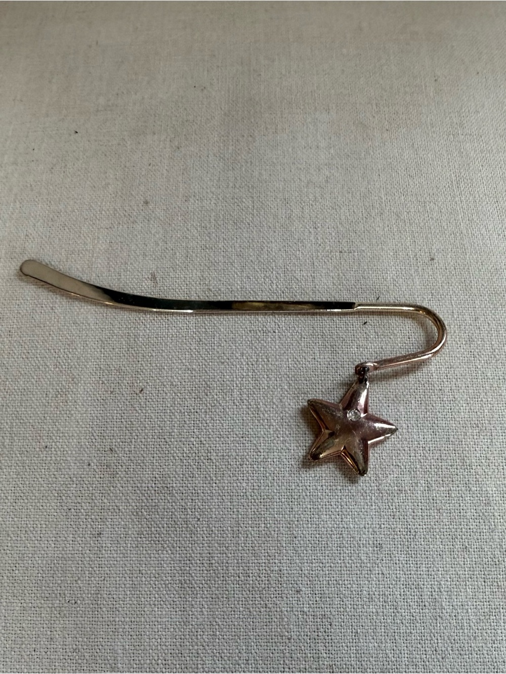 Shepherd Hook Bookmark Puffy Star Rhinestone Charm 5.5” Book Marker